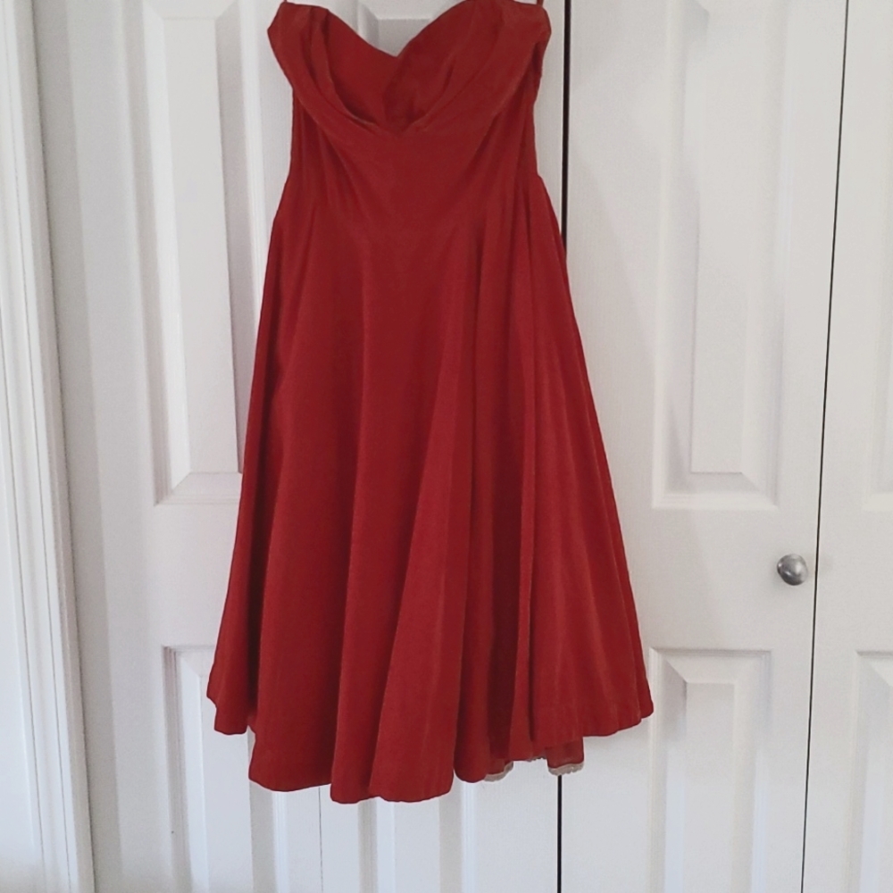 Orange GIRLS FROM SAVOY strapless dress